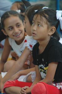 Two Gandhi Ashram School students.